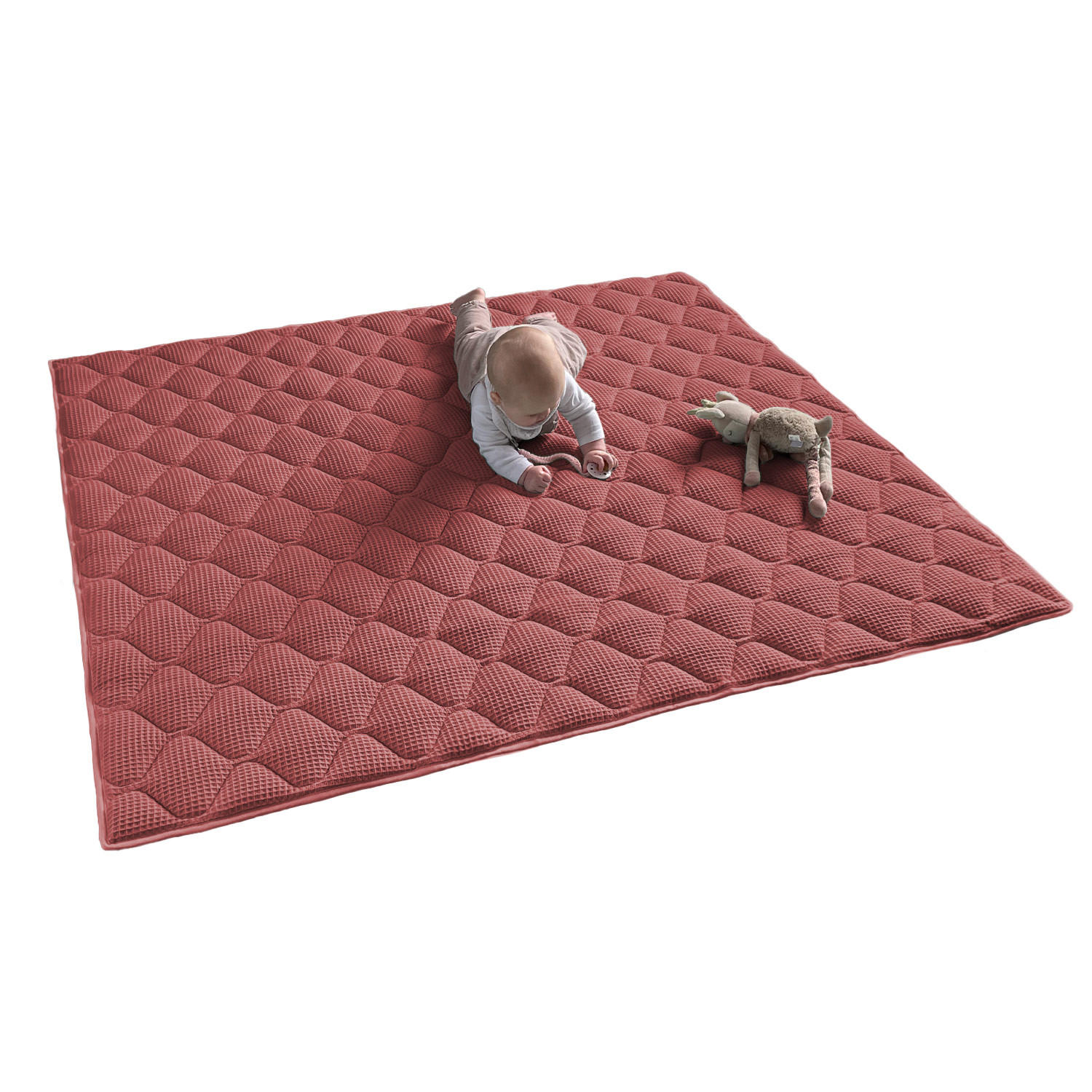 KRABBELDECKE 130x150cm Rost-Rot - Rot, Textil (130/150cm) - Sanosoft