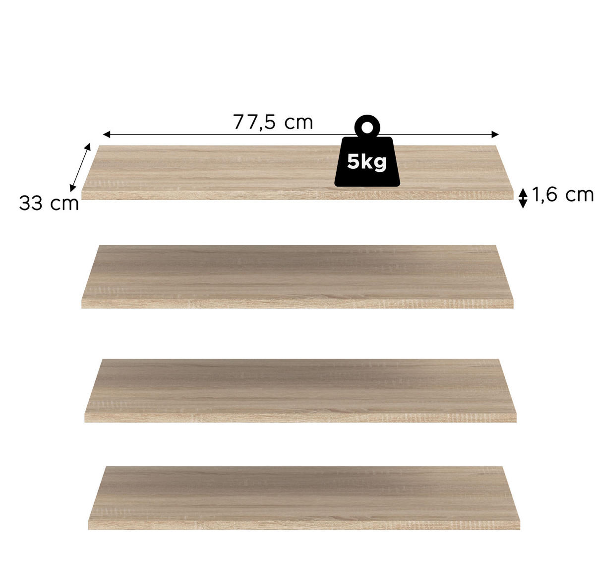 KLEIDERSCHRANK Eiche Sonoma 6-türig 240 x 181 cm, Drehtürenschrank mit Kleiderstange - Eichefarben/Schwarz, Holzwerkstoff/Kunststoff (240/181/52cm) - Inn.Furn