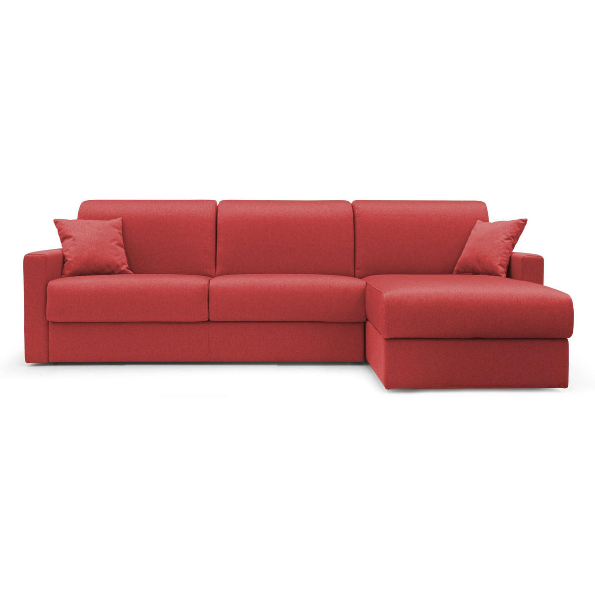 ECKSOFA RECHTS Chris - Rot, Textil (288/96cm) - Divani.store