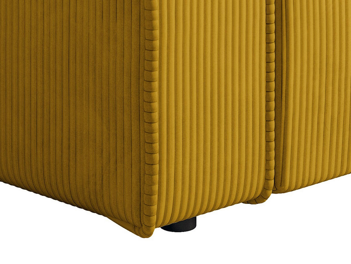 SESSEL mit gerader Rückenlehne - 1 Person - samt - gelb Amelia - Gelb, Textil (120/85/86cm) - Vente-Unique