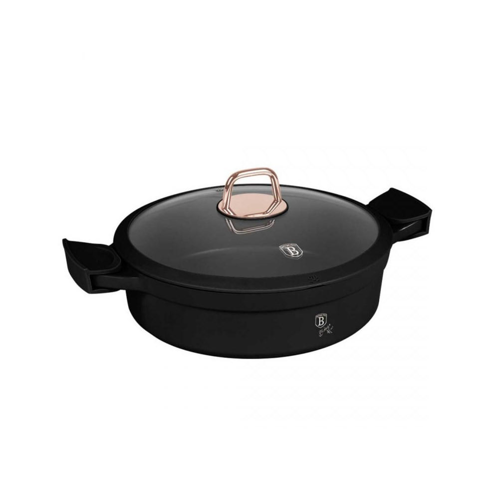 TOPF Schwarz 38/28/8 cm BH1455 - Schwarz, Metall (28cm) - Berlinger Haus