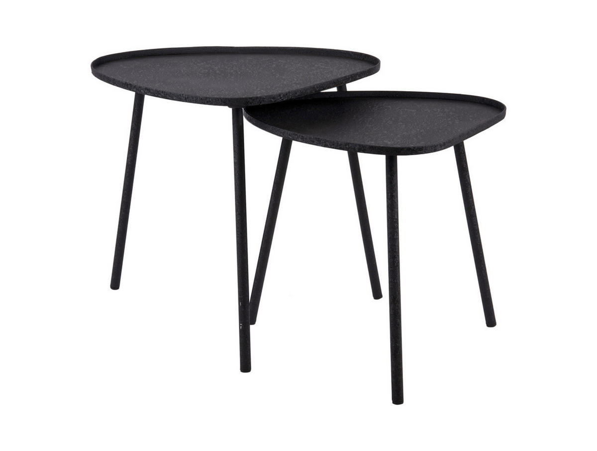 BEISTELLTISCH aus Metall Boaz Schwarz 44/44/43 cm - Schwarz, Metall (44/44/43cm) - Leitmotiv