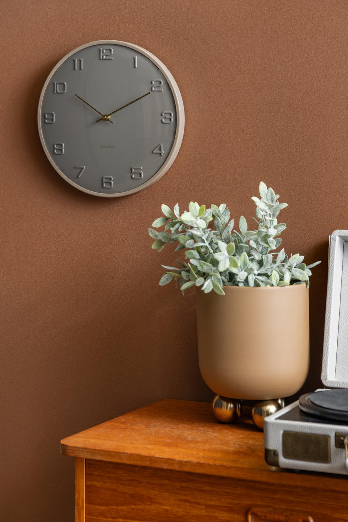 BLUMENTOPF Estilo Braun Ø23/28 cm - Braun, Metall (28cm) - Present Time