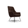 SESSEL SEDUTA, Modern Polstersessel Loungesessel, Velours-Stoff Braun - Braun, Holz/Metall (72.5/101.5/83cm) - MASSENO