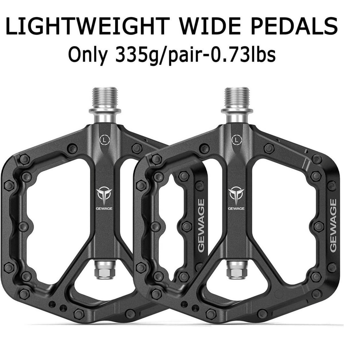 FAHRRADPEDALE Mountainbike rutschfest Nylonfaser Schwarz - Schwarz, Metall (11/1.5/11.5cm)