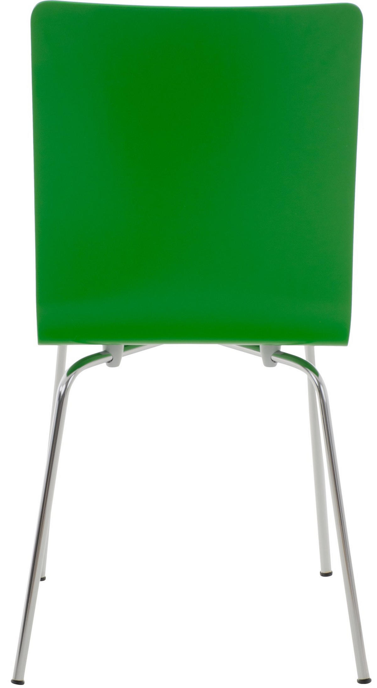 BESUCHERSTUHL 4er Set Holz grün - Grün, Holz/Metall (43/87/47cm) - CLP