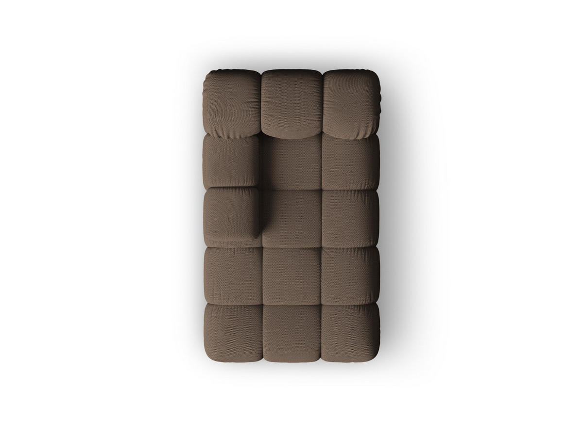 CHAISELONGUE links Bellis aus 3D-Stoff braun - Braun, Textil (94/70/155cm) - Micadoni