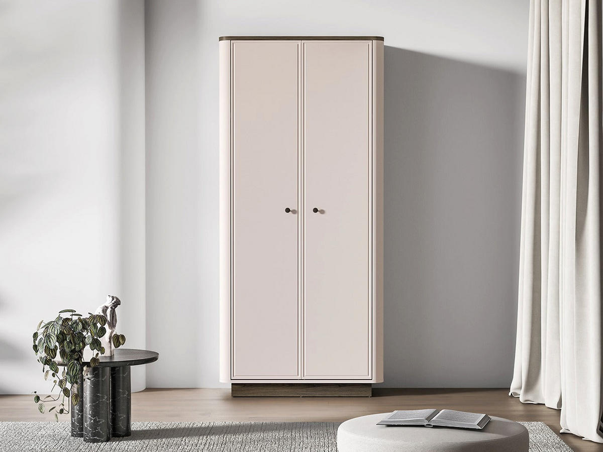KLEIDERSCHRANK – 92 cm – Vilavio – Kaschmir / Eichefarben - Kaschmir/Eichefarben, Holzwerkstoff (92/200/53cm) - hi-markt
