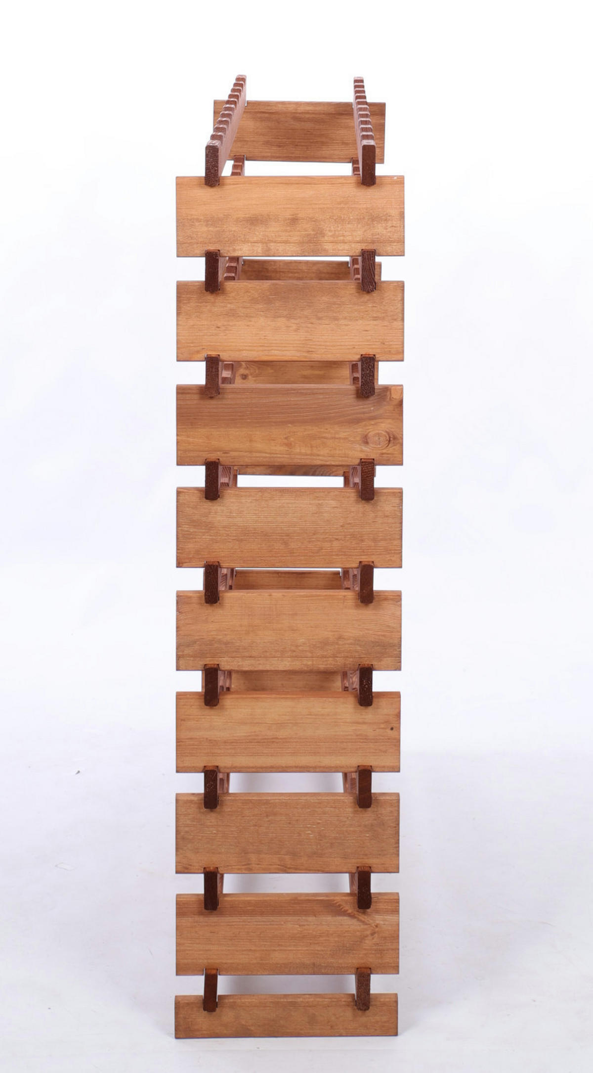WEINREGAL VINOTECA FLEX PRO HxBxT 121x103x28cm 90 Flaschen auf 9 Ebene Braun geölt - Braun, Holz (103/121/28cm) - PROREGAL
