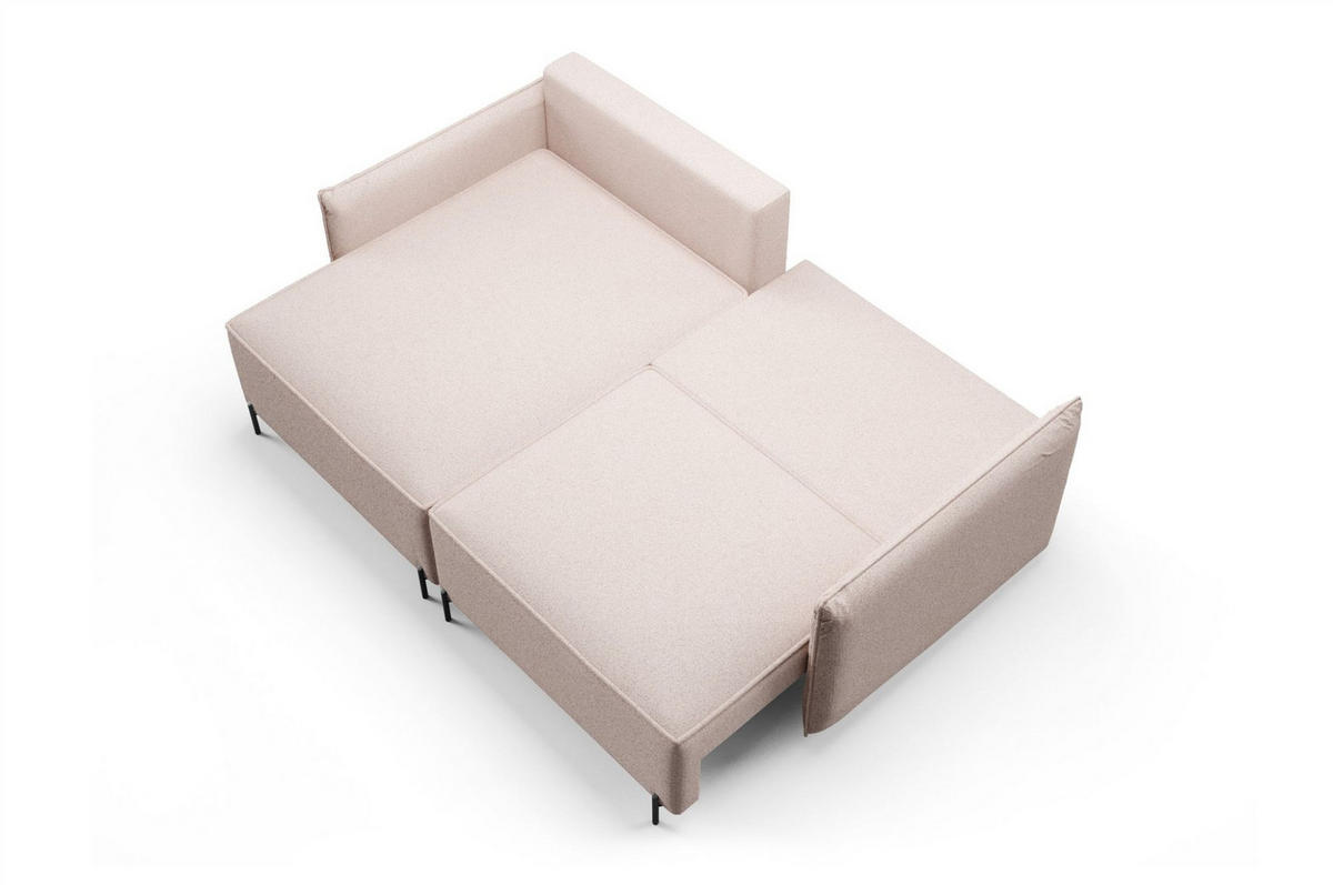 ECKSOFA Betto - Beige, Holzwerkstoff/Textil (221/148cm) - Fun Möbel