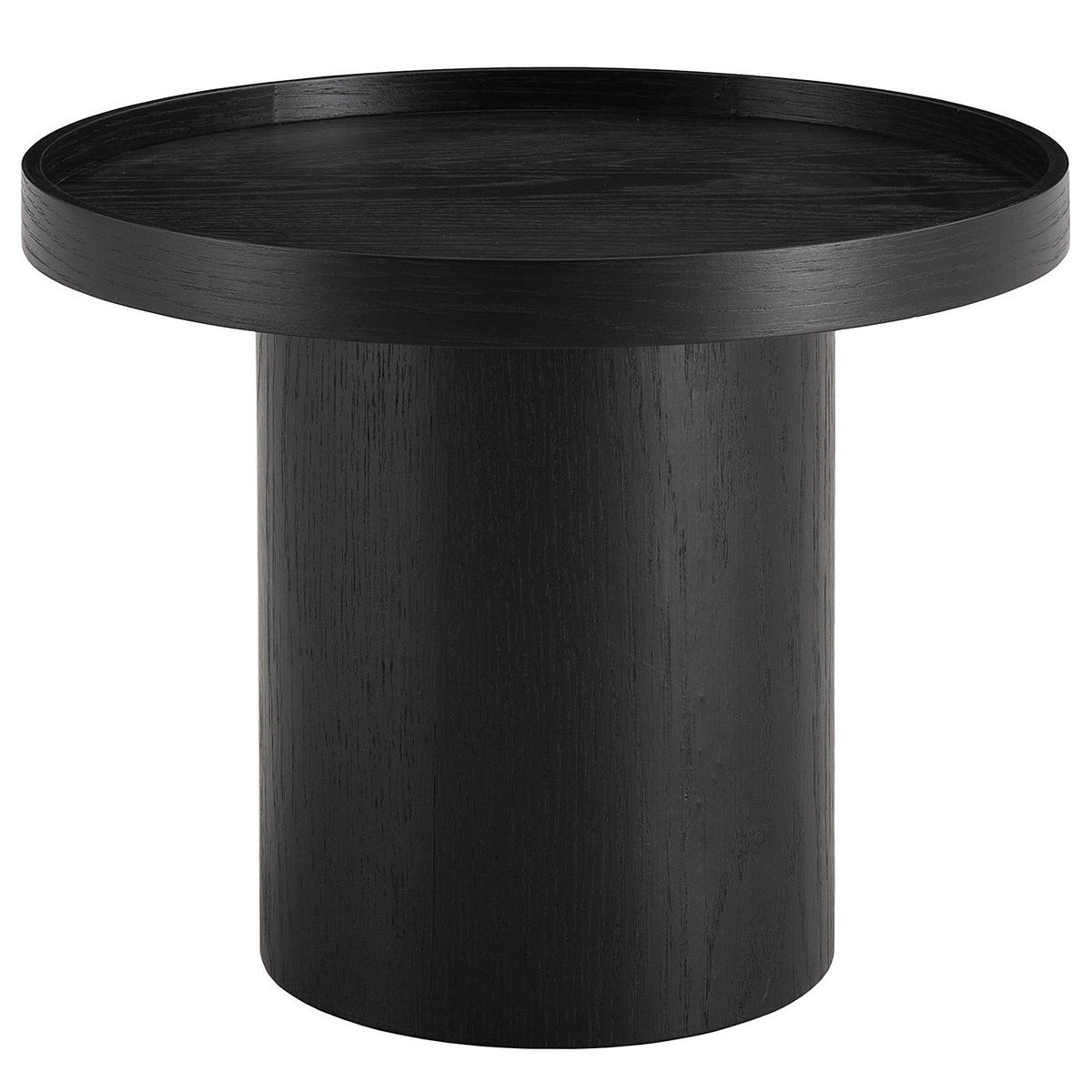 COUCHTISCH-SET 3-TEILIG - MDF - Eiche - Eichefarben/Schwarz, Holzwerkstoff (80/80/35cm) - home24