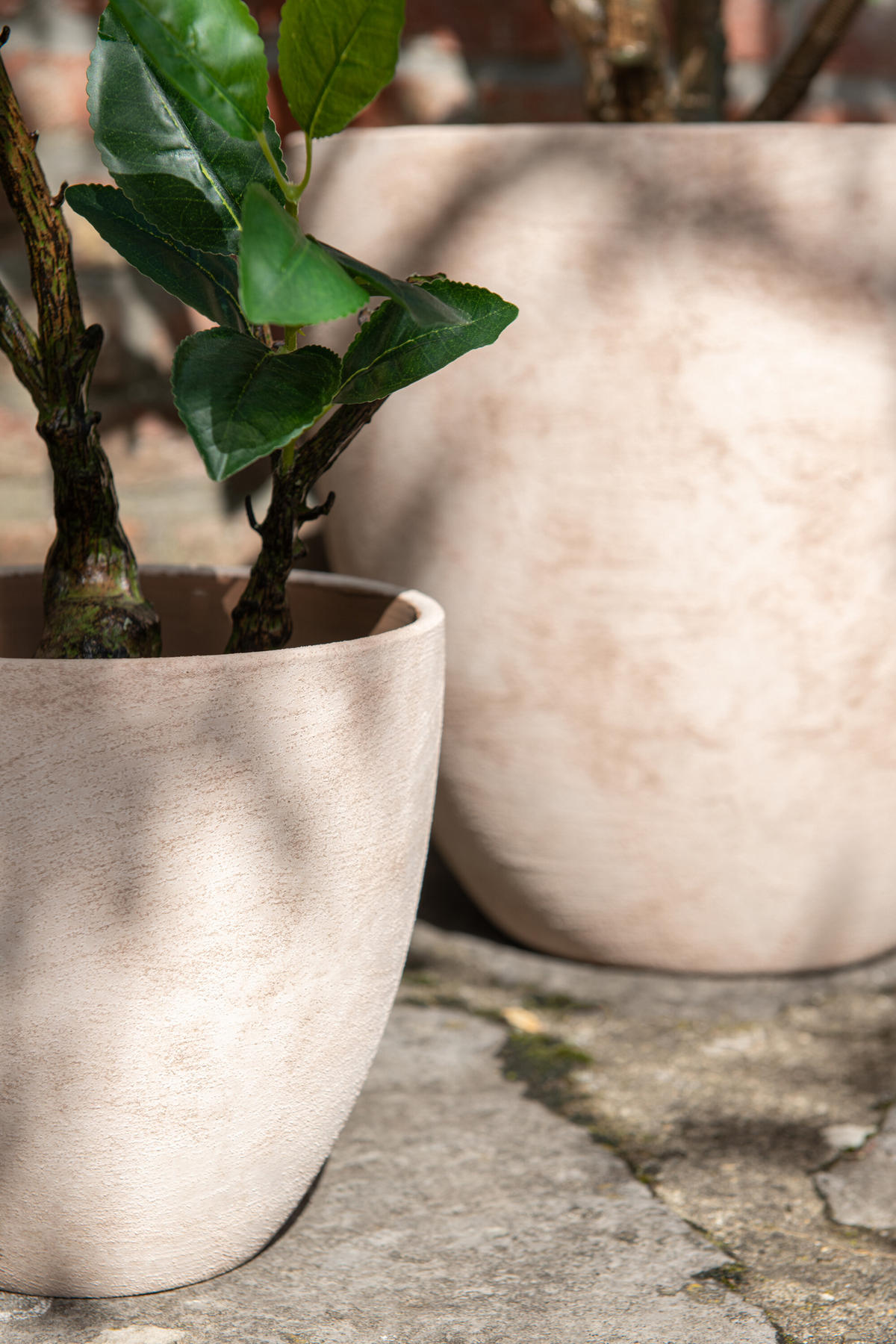 BLUMENTOPF RUND Beige - Beige, Keramik (36/34cm) - J-Line