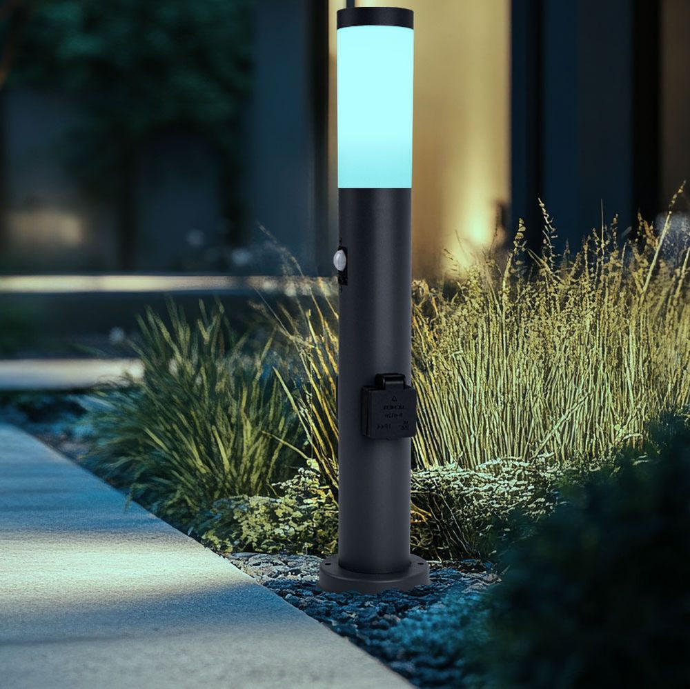 Thumbnail - Led, Anthrazit, Kunststoff, Zylindrisch, F, 7.6x60x7.6 cm, Lampen & Leuchten, Außenbeleuchtung, Außenleuchten