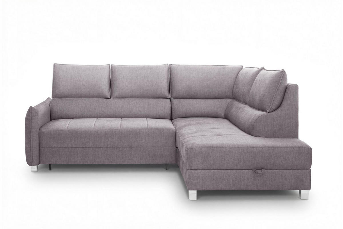 ECKSOFA Marno In Chill Me - Hellgrau, Holzwerkstoff/Textil (260/200cm) - Fun Möbel