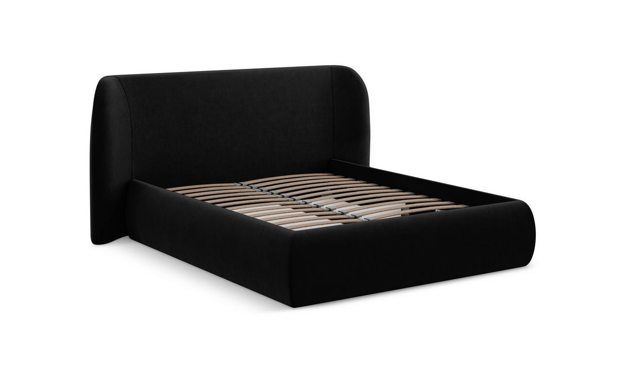 POLSTERBETT mit Bettkasten und Lattenrost 180x228 Orange - Terracotta/Schwarz, Kunststoff/Textil (160/200cm) - Makamii