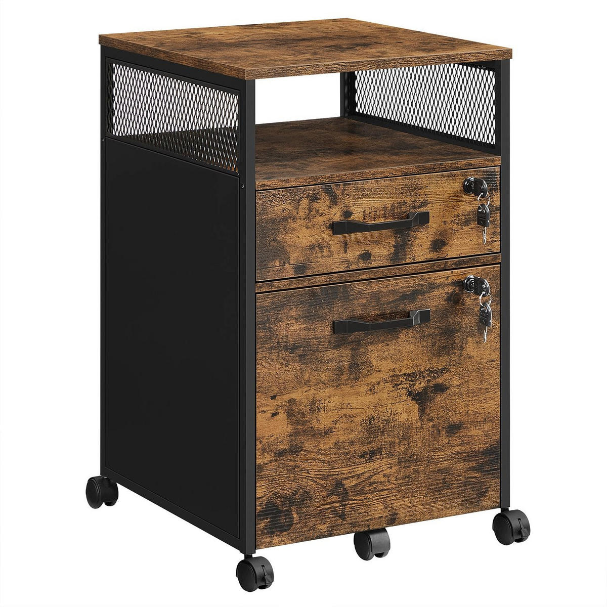 ROLLCONTAINER KIGALI - Braun, Holzwerkstoff (42/69/44cm) - Hansiro