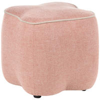 POUF Stoff Rosa Juno - Beige, Textil (35/38/35cm) - Beliani