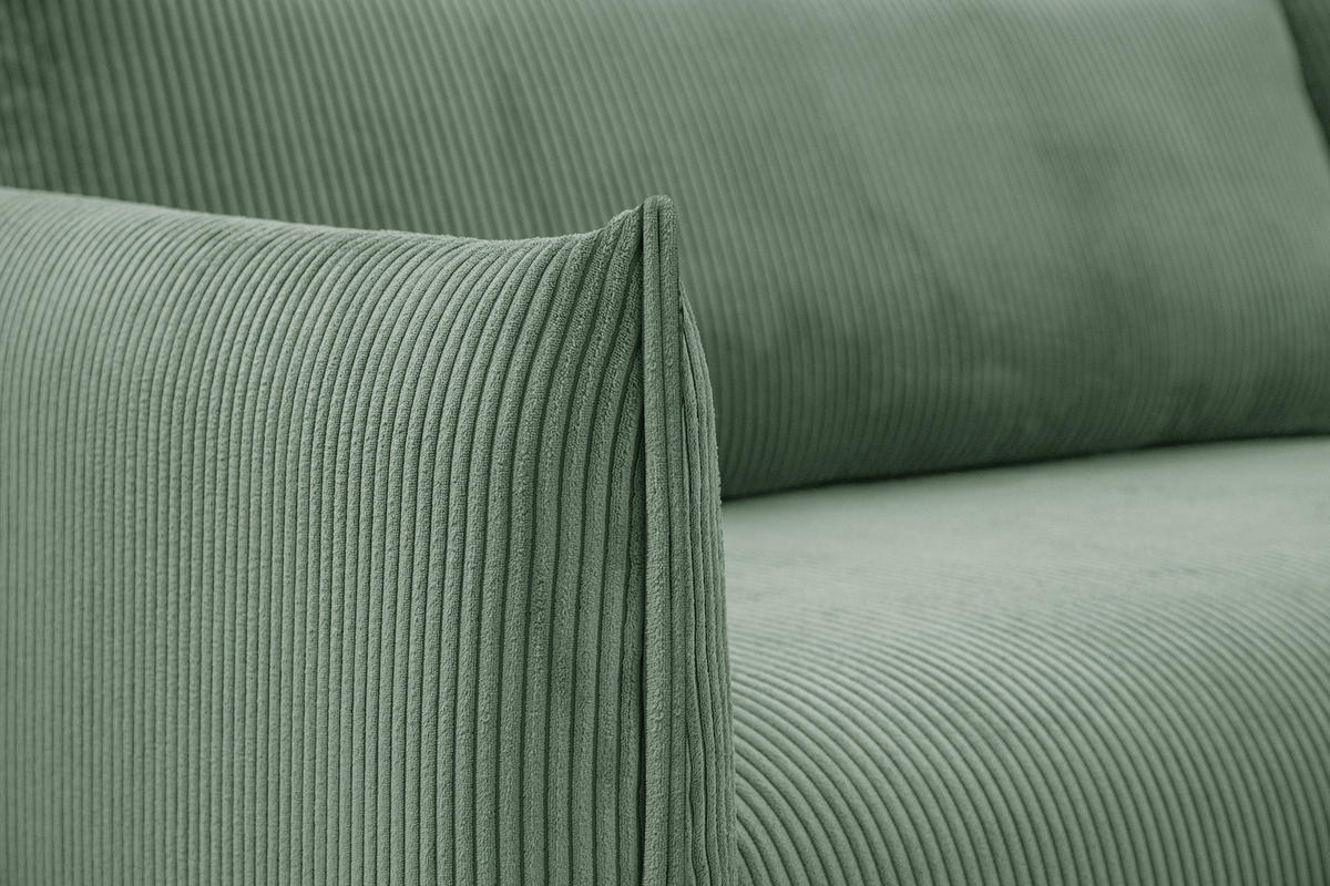 ECKSOFA TAUER 5-Sitzer, mintgrün - Schwarz/Mintgrün, Holzwerkstoff/Kunststoff (292/174cm) - Courtois Laville