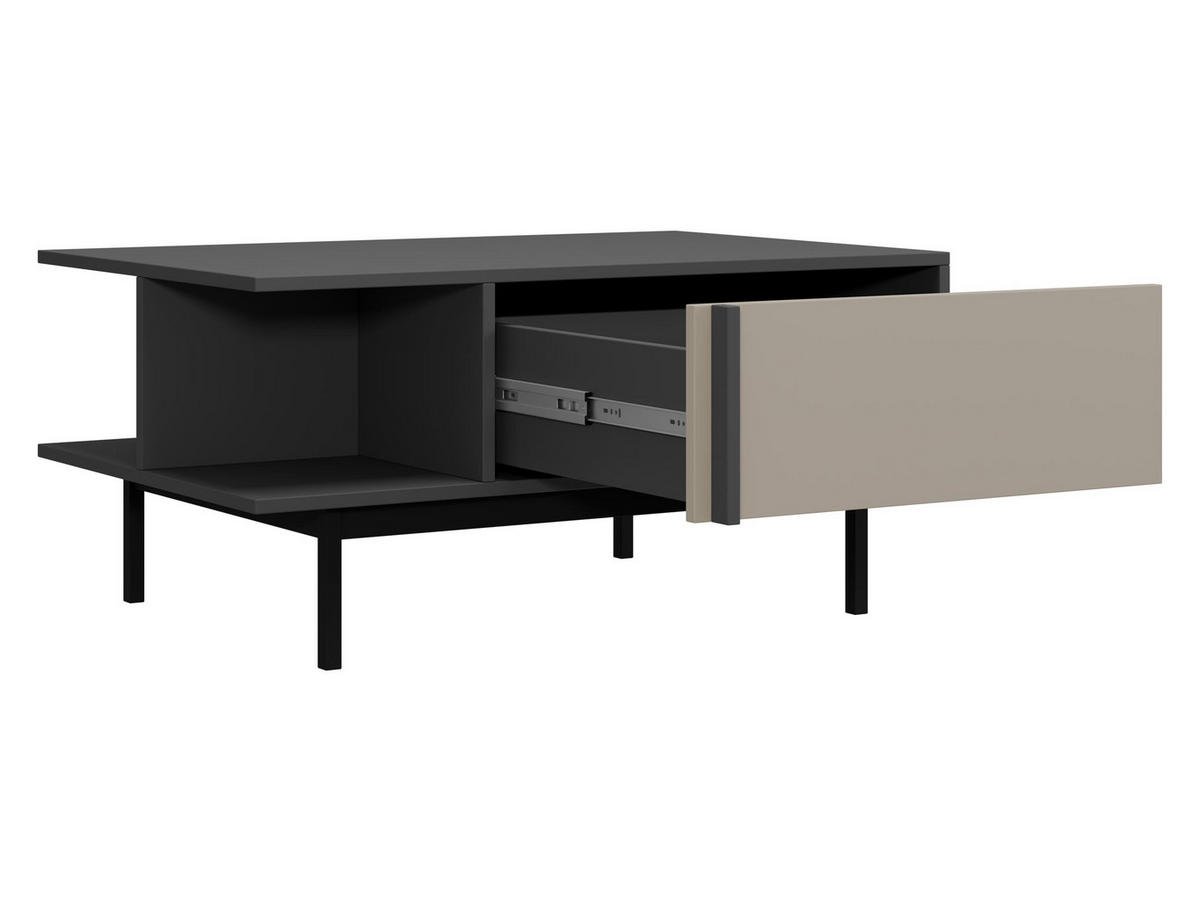 COUCHTISCH Alsy AL12 - Anthrazit/Grün, Holzwerkstoff/Kunststoff (60/93/43cm) - MIRJAN24