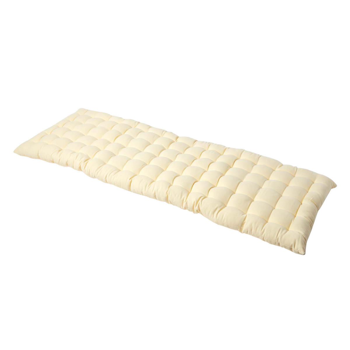 BANKAUFLAGE 3-Sitzer creme 143/48/5 cm - Creme, Textil (143/48/5cm) - Homescapes