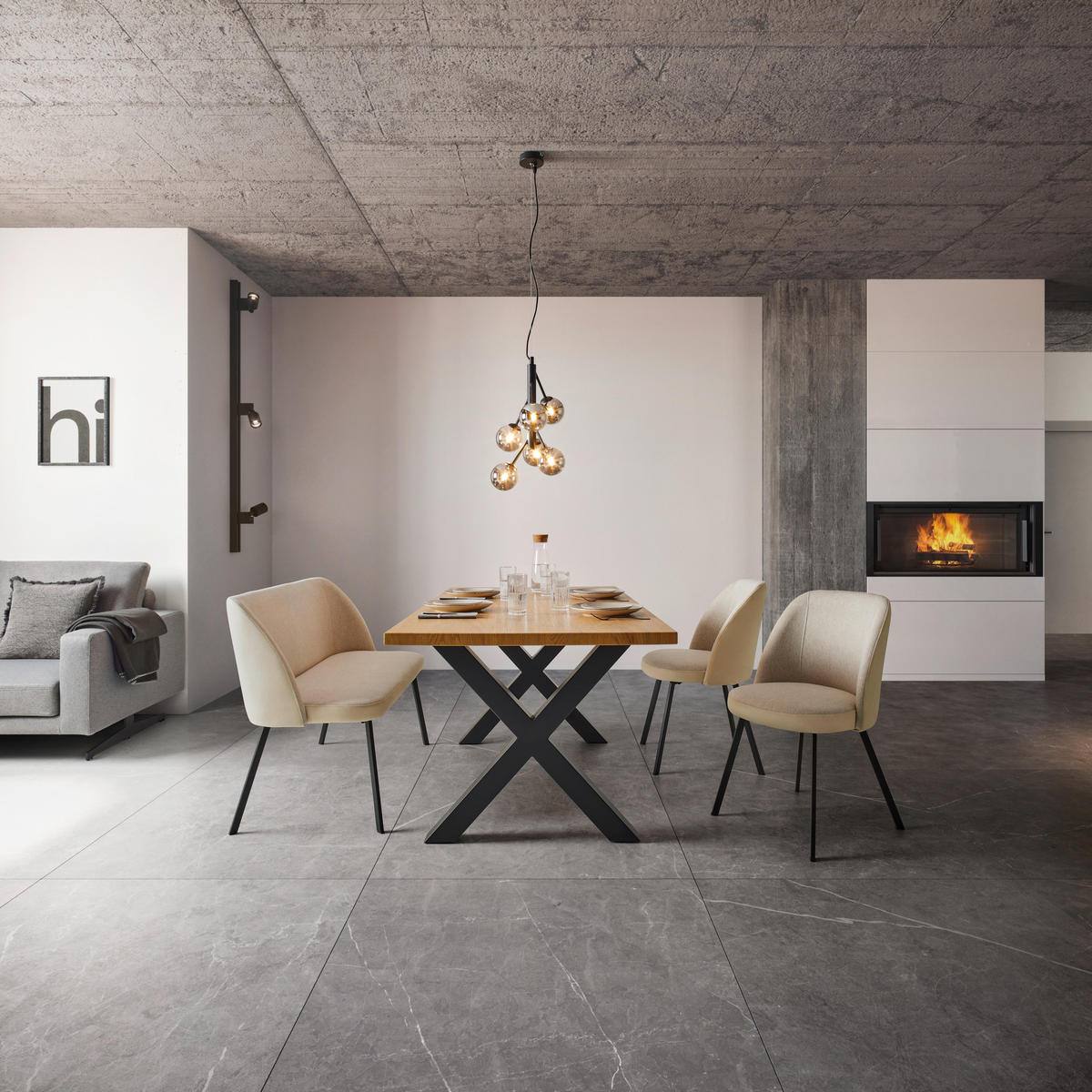 SITZBANK Danielle Creme Mikrofaser Gepolstert - Creme, Holz (115/82.5/65cm) - Bessagi Home
