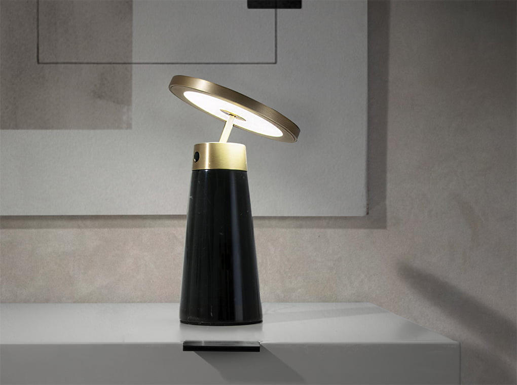 TISCHLAMPE Stahl Schwarz , Gold - Goldfarben/Schwarz, Metall (16/16/26cm) - ANGEL CERDA
