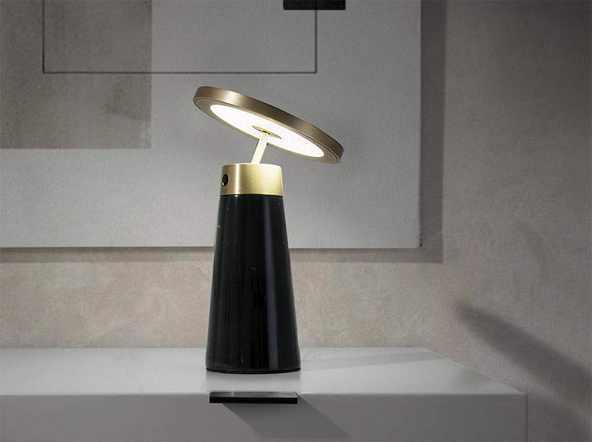 TISCHLAMPE Stahl Schwarz , Gold - Goldfarben/Schwarz, Metall (16/16/26cm) - ANGEL CERDA