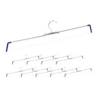 10XSPONKA za hlače - srebrne barve, kovina/umetna masa (50/11/1.2cm) - Relaxdays