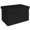 SITZBOX Faltbar mit Stauraum 49/30/30 cm (Schwarz) - Schwarz, Textil (30/30/49cm) - Intirilife