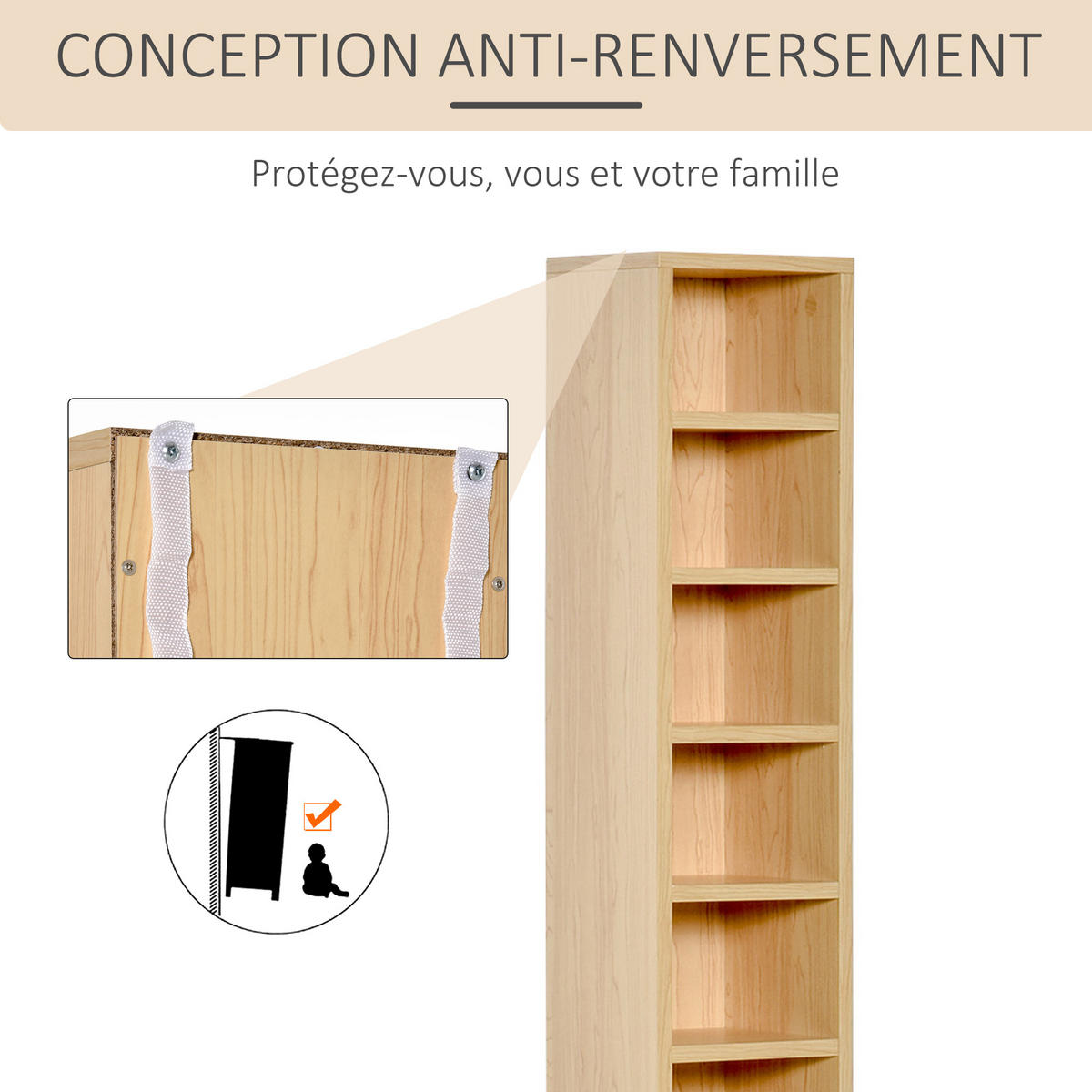 AKTENREGAL 2er-Set DE-14388 12 Fächer für 160 CDs Buche - Beige, Holzwerkstoff (19/88/21cm) - ComfortXL
