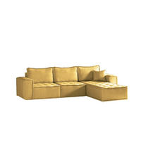 ECKSOFA Sande In Raven - Gelb, Holzwerkstoff/Textil (292/192cm) - Fun Möbel