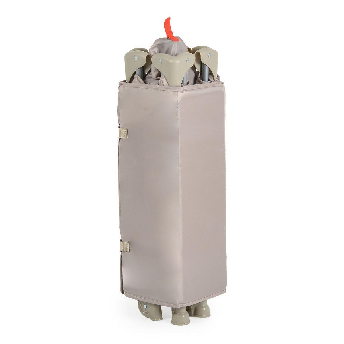 REISEBETT Uno Faltmatratze beige Räder Laufstall klappbar Aufbewahrungstasche - Beige, Kunststoff (60/120cm) - Moni