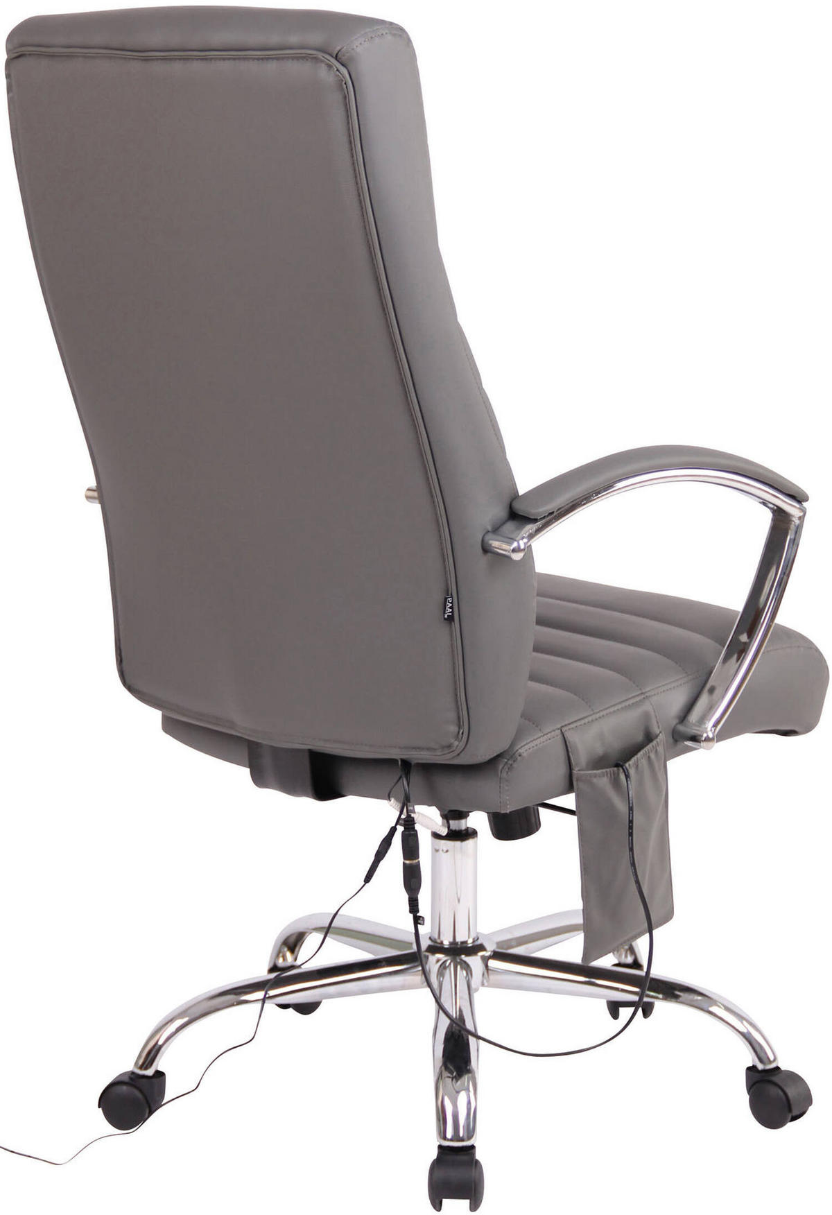 BÜROSTUHL Vallon, Kunstleder mit Massagefunktion Grau - Grau, Kunststoff/Textil (58/123/72cm) - TPFLiving