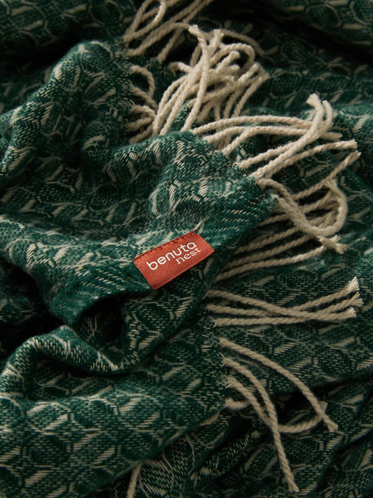 DECKE Liana Grün 130/180 cm - Grün, Textil (130/180cm) - benuta