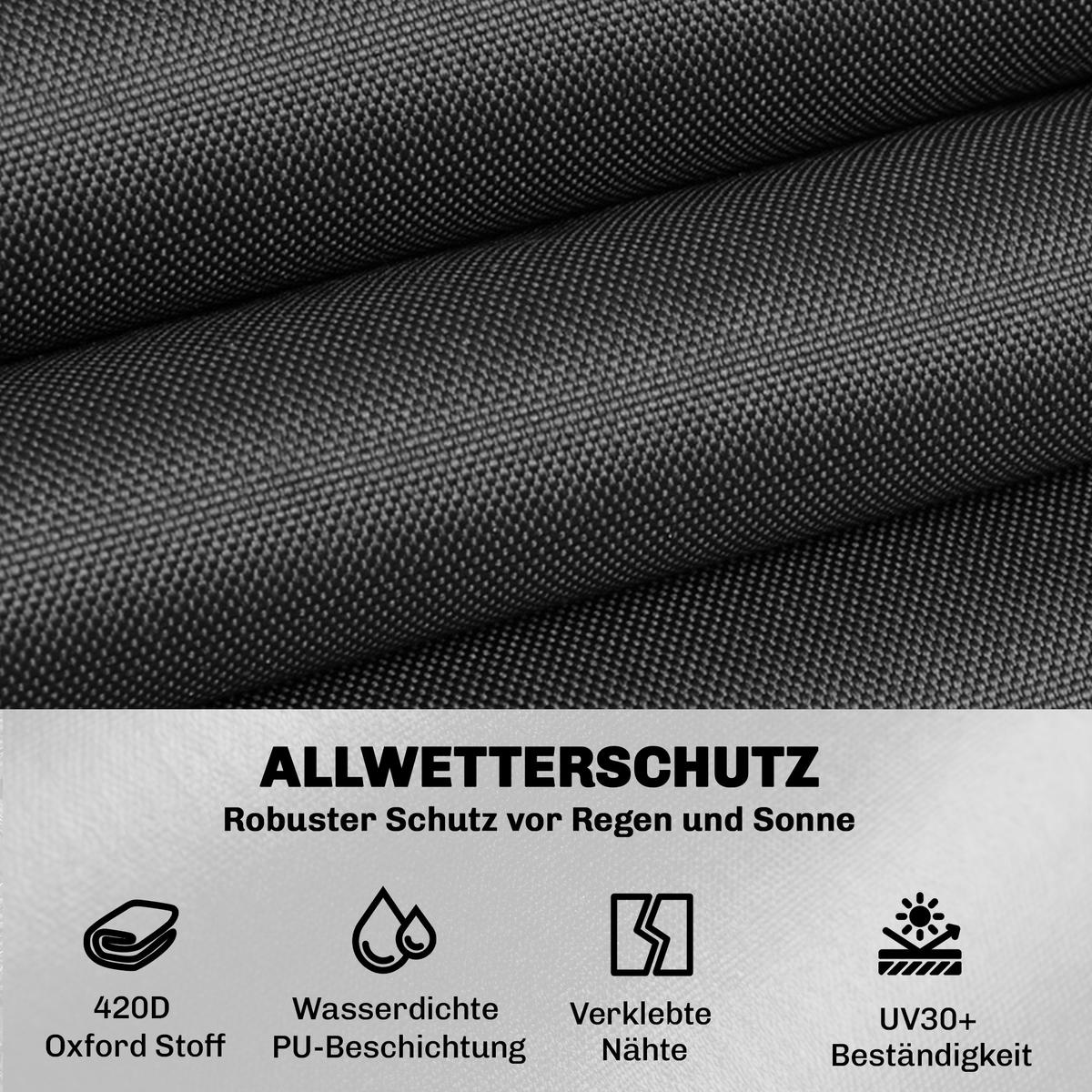 GARTENMÖBEL-ABDECKUNG 420D-Oxford-Gewebe Schwarz - Schwarz, Textil (216/78/216cm) - Outsunny