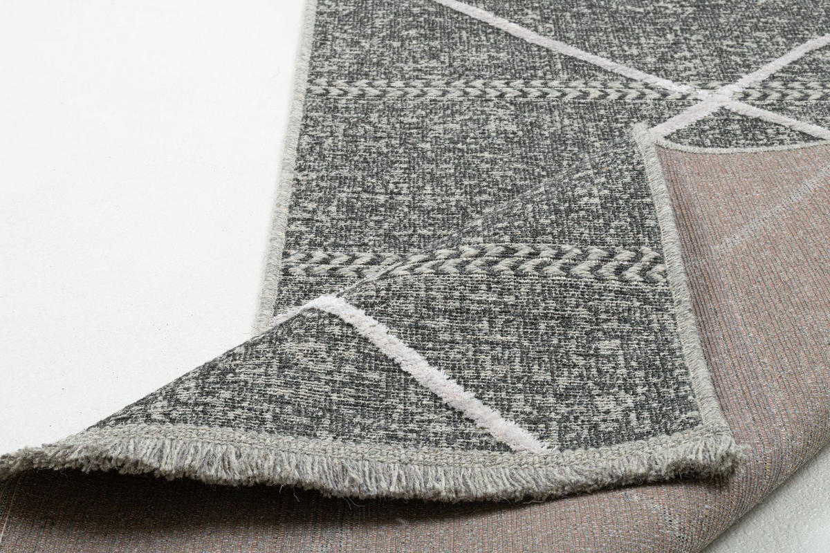 FLACHWEBTEPPICH Braderup 80x200 cm - Anthrazit, Textil (80/200cm) - Sansibar SYLT