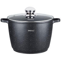 TOPF Schwarz 28/28/20 cm KH1599 - Schwarz, Glas (28cm) - Kinghoff 