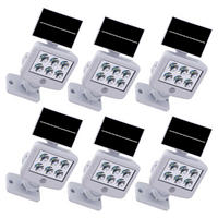 LED AUSSEN-WANDLEUCHTE Weiß Bewegungsmelder 6er Set - Weiß, Kunststoff (10/11/12.8cm)