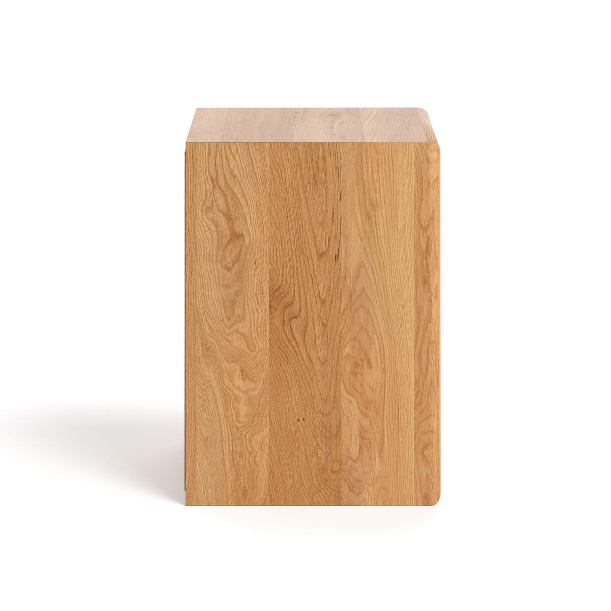 NACHTTISCH Margo aus massivem Eichenholz, Variante B – offenes Oberteil - Eichefarben/Naturfarben, Holz (50/57/40cm) - Danzz