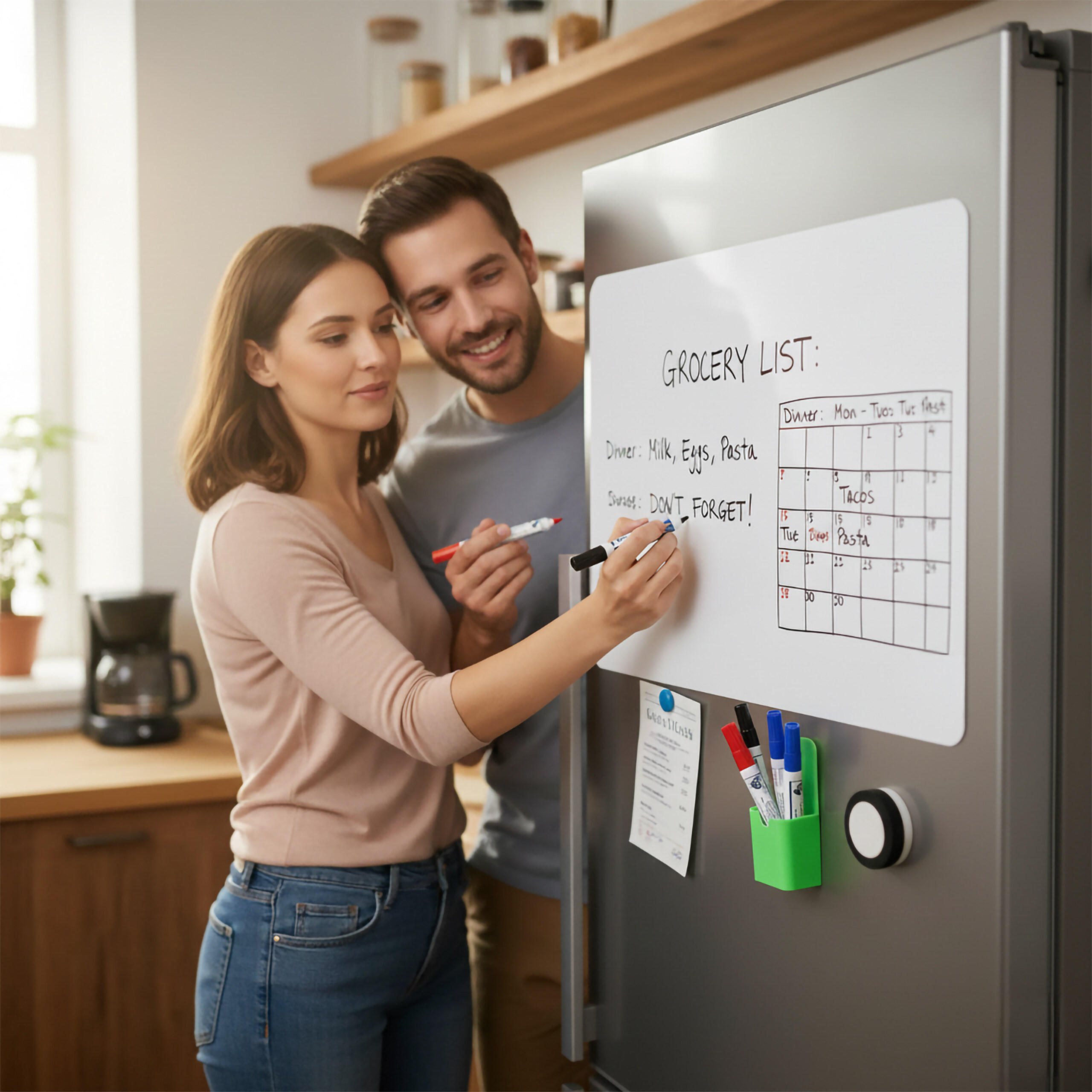 WHITEBOARD Folie - Weiß, Kunststoff/Metall (80/40/0.5cm) - Relaxdays