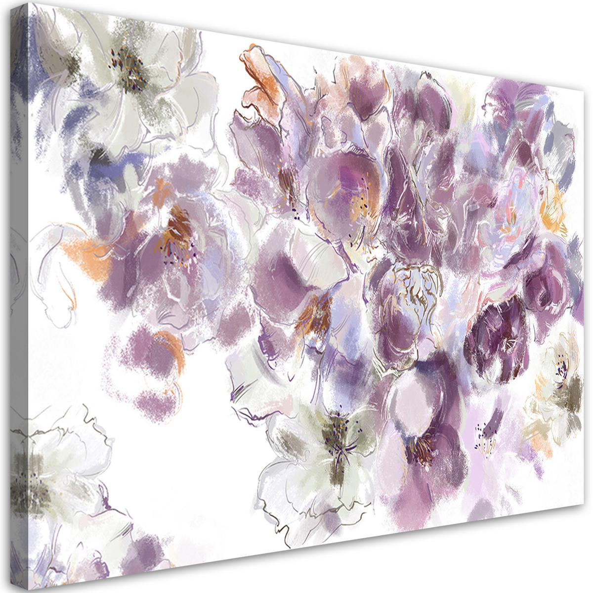 WANDBILD iris blume - Weiß, Textil (60/40cm) - Feeby