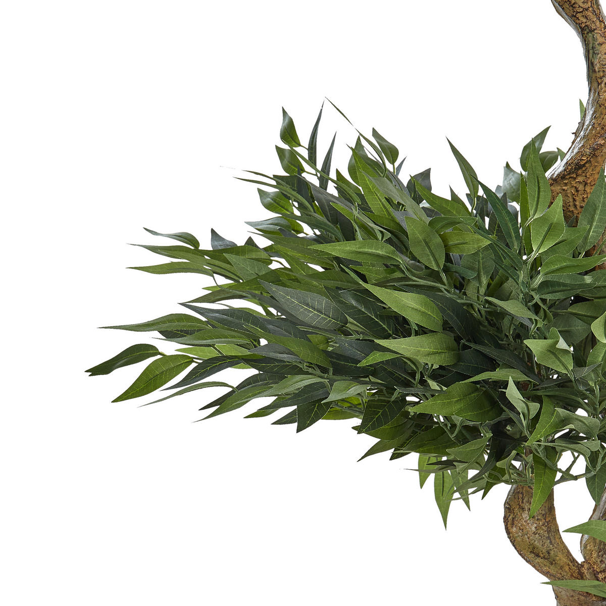 KUNSTPFLANZE im Blumentopf 166 cm Grün/Schwarz Ruscus Tree - Schwarz/Grün, Kunststoff (166cm) - Beliani