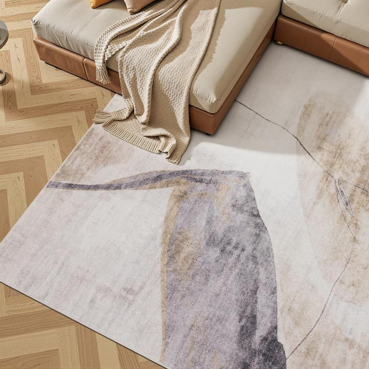 KURZFLOR-TEPPICH Cyrus Creme/Grau 200x290 cm - Multicolor, Textil (200/290cm) - Vercai Rugs