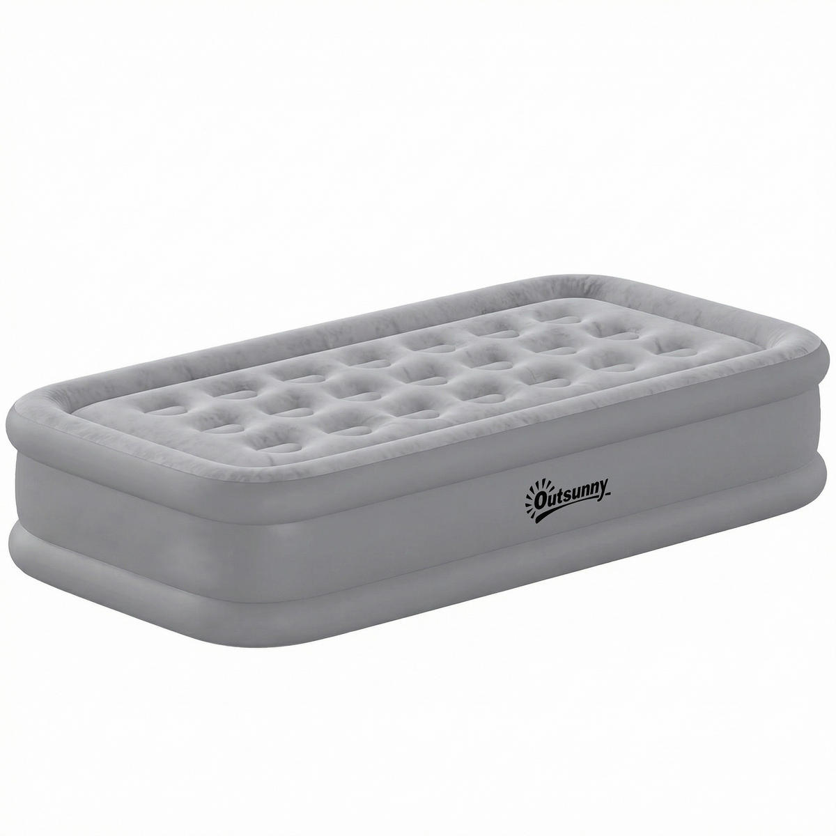 LUFTMATRATZE DE-10901 - Grau, Kunststoff - ComfortXL