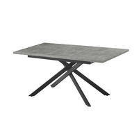 ESSTISCH LARS 120-160/80/76 cm Beton - Anthrazit, Holz (80/120/76cm) - B&D Home