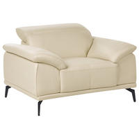 SESSEL Stoff Beige Vejen - Beige/Schwarz, Textil (112/91/92cm) - Beliani