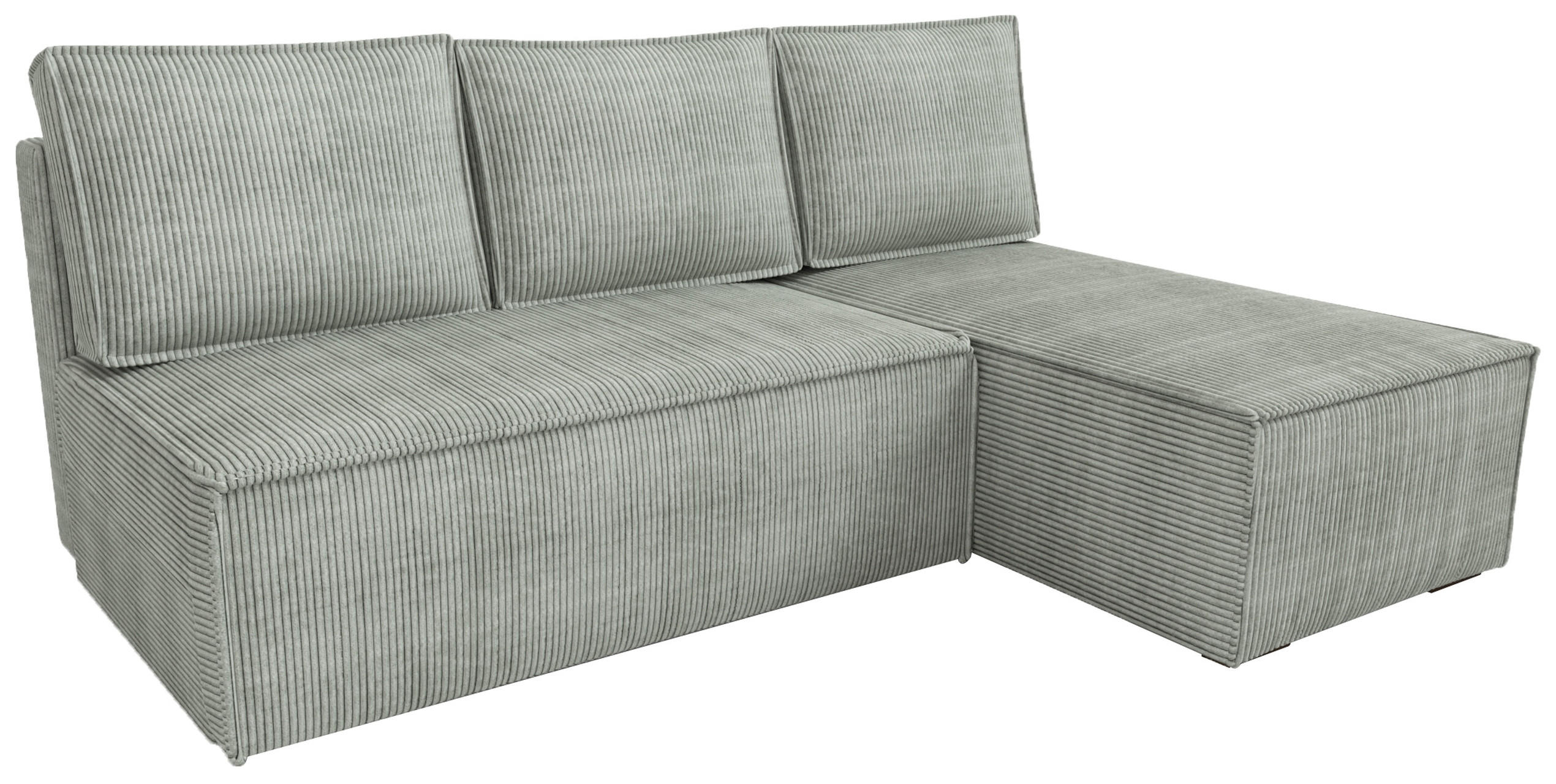 ECKSOFA Hector mit Schlaffunktion Grau Cord - Grau, Textil (200/141cm) - Bromarkt