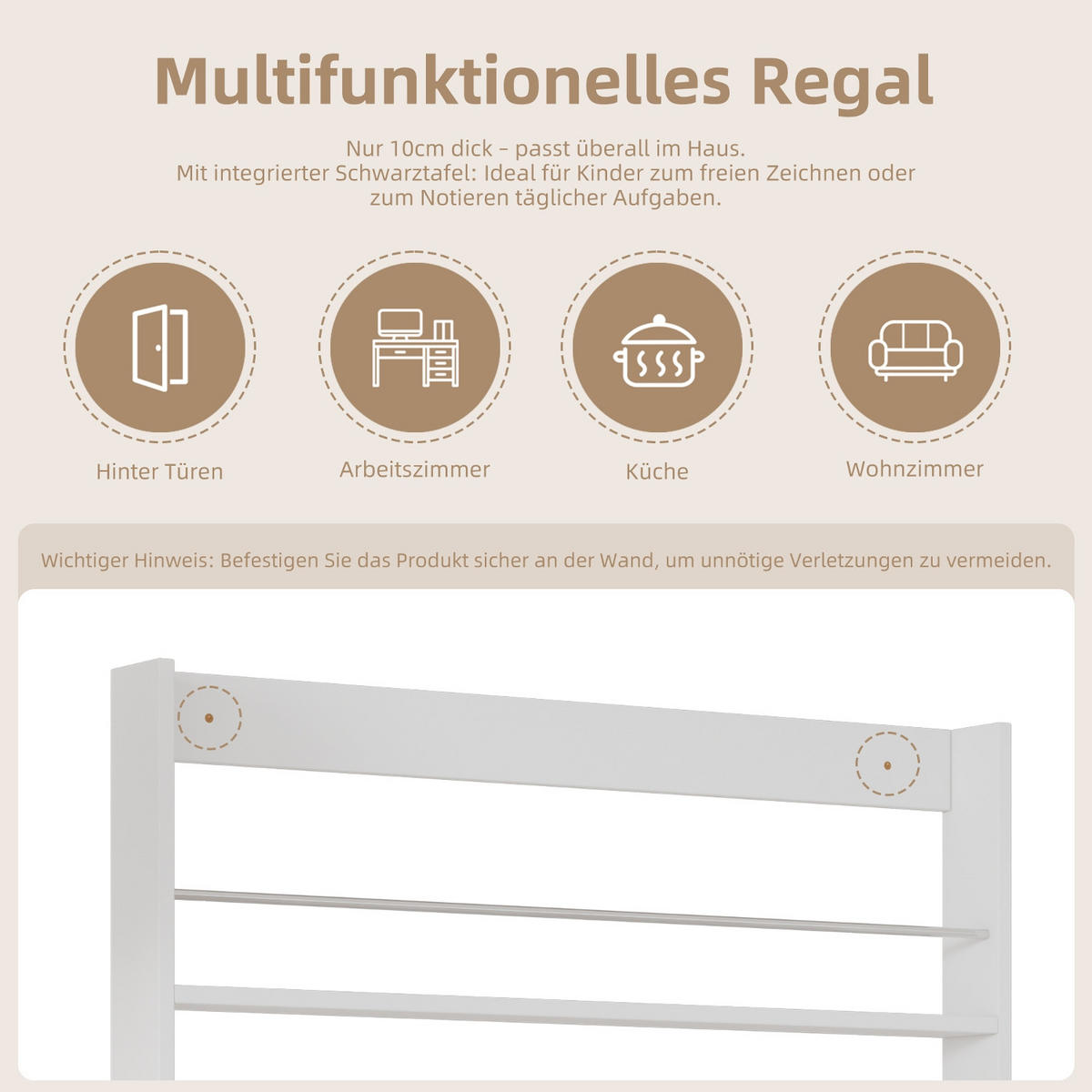 KÜCHENSCHRANK Set weiß, 2-teiliges Set, 120/45/74 cm, MDF, Weiß, MIT 5 SCHUBLADEN, Bücherregal für Kinderzimmer - Weiß, Holzwerkstoff (45/180/220cm) - Rolipo