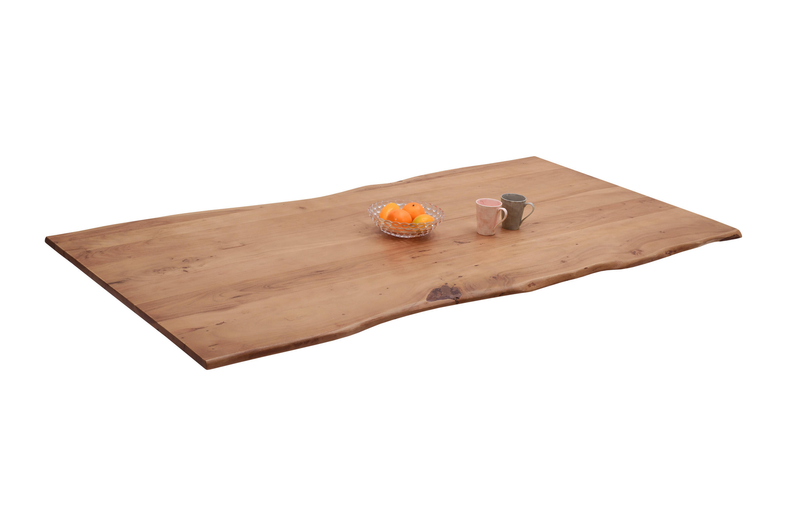 TISCHPLATTE NOAH - Beige/Naturfarben, Akazienholz/Holz (200/3/100cm) - SAM