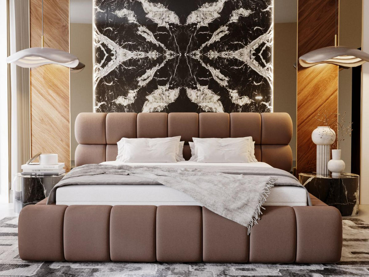 POLSTERBETT Mellow 140x200 Braun - Braun, Textil (140/200cm) - Graingold